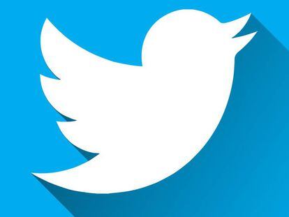 Logo de Twitter con fondo azul