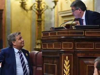 El diputado del PDecat, Jordi Xuclà), durante el pleno del Congreso de este martes.