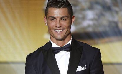 Cristiano Ronaldo, durante la ceremonia del Bal&oacute;n de Oro en 2015.