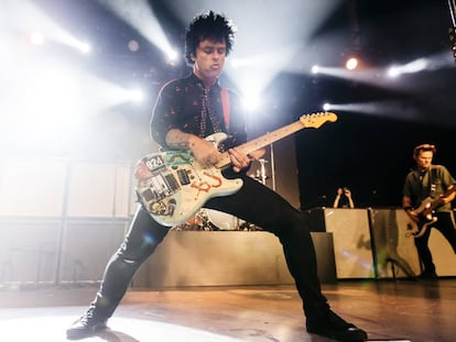 Billie Joe Armstrong, líder de Green Day, en el concierto sorpresa que dio la banda el pasado mes de octubre en La Riviera (Madrid).