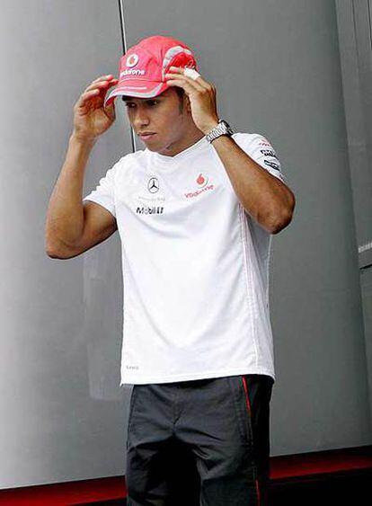 Lewis Hamilton, ayer en Monza.