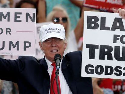 El candidato repúblicano Donald Trump en un mitin en Florida el pasado 12 de octubre.