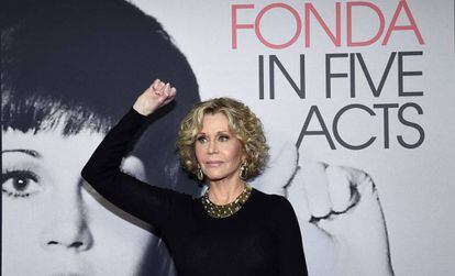 Jane Fonda en la presentación del documental sobre su vida, en Los Ángeles, el 13 de septiembre.