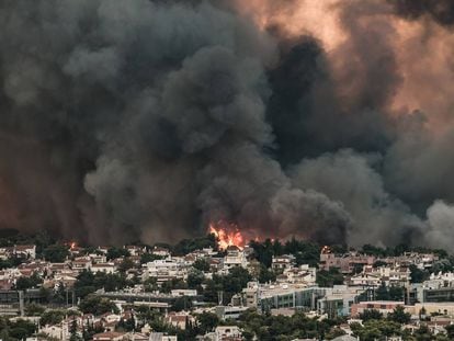 Los incendios descontrolados del Mediterráneo oriental, en imágenes