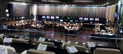 Sala de negociación de la Bolsa de Buenos Aires.