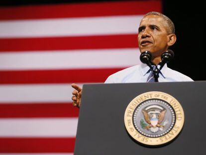 El presidente Barack Obama durante un discurso en Austin, Texas.