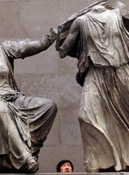 Esculturas del friso del Partenón en el British Museum.