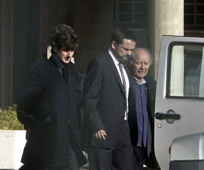 El constructor i expresident del Barça Josep Lluís Núñez, a la sortida de presó.