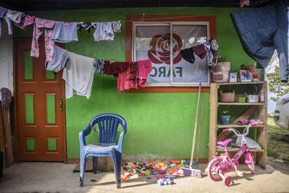 Un campamento de reinsertados de las FARC, en Icononzo, Colombia.