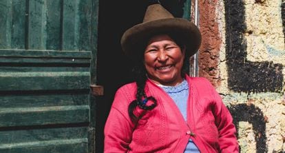 Lauriana Cjuiro Paucar, quien se comunica en quechua