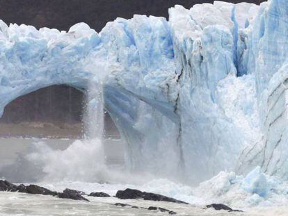 Rotura del glaciar Perito Moreno en el Parque Nacional Los Glaciares