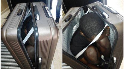 El inmigrante subsahariano escondido en una maleta.