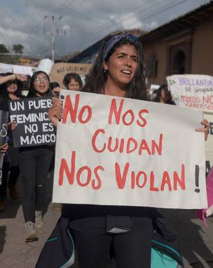 Una manifestación de mujeres, en Chiapas.