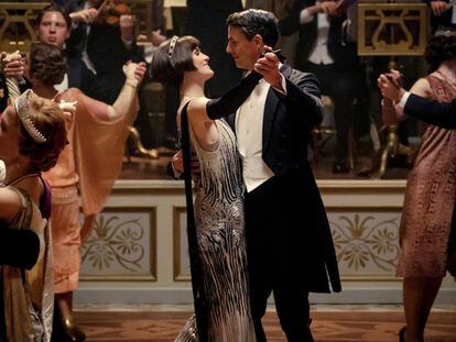 Michelle Dockery y Matthew Goode, en 'Downton Abbey'.