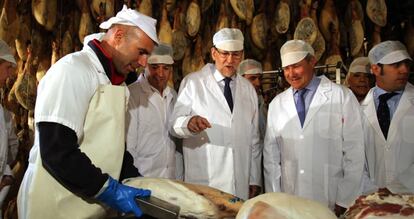 Mariano Rajoy, este miércoles, en Montesierra.