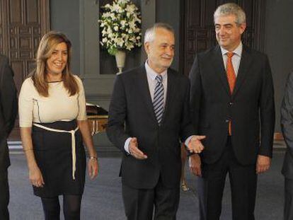 Toma de posesi&oacute;n del viceconsejero de la Presidencia Antonio Lozano (segundo por la derecha, junto al presidente Jos&eacute; Antonio Gri&ntilde;&aacute;n).