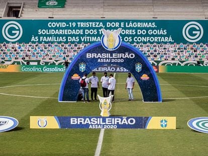 Una imagen entre el juego entre Goiás y São Paulo, pospuesto por el coronavirus.