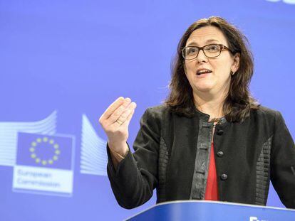 La comisaria europea de Comercio, Cecilia Malmstorm.