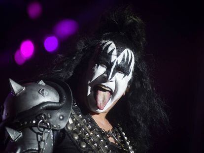 Gene Simmons, durante una actuación de Kiss el pasado 2018 en Barcelona.