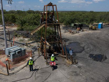 Labores de rescate en el pozo de carbón del Pinabete, en el municipio de Sabinas, Coahuila. En agosto del 2023.