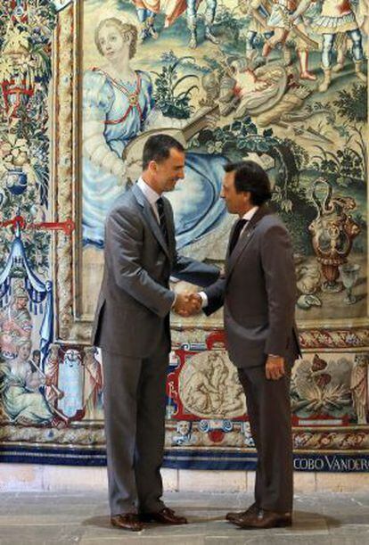 Felipe VI recibe al alcalde Palma de Mallorca, Mateo Isern.
