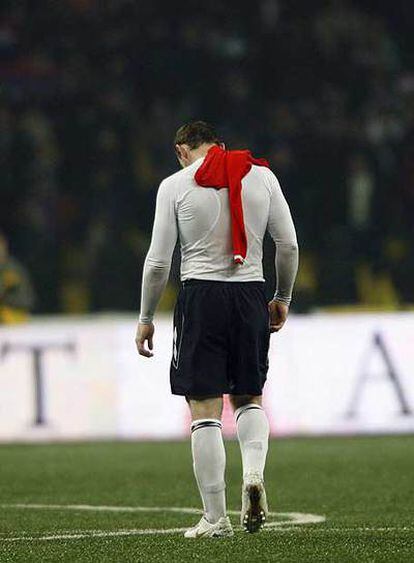 Rooney, tras la derrota de ayer en Moscú.