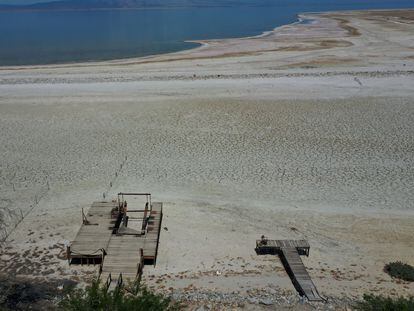 Una imagen de los muelles en el Mar de Salton, un lago al sureste del Estado. California vive su peor sequía desde 1977.