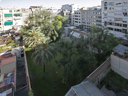 El jard&iacute; del restaurant de Leo Messi. 