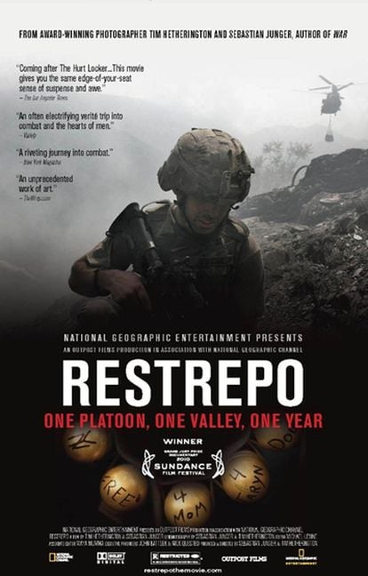 Cartel del documental 'Restrepo', sobre la guerra de Afganistán
