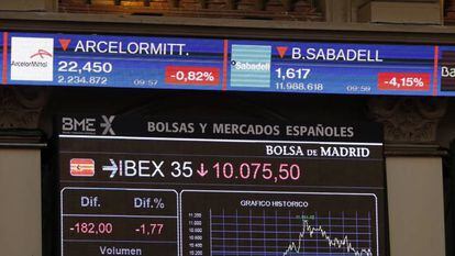 Los títulos de Caixabank y Banco Sabadell son lo que peor se comportan hoy en el IBEX 35.