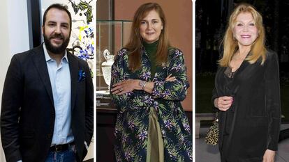 De izquierda a derecha, Borja y Francesca Thyssen y Carmen Cervera.