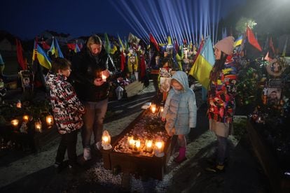 Conmemoración del primer aniversario de la invasión rusa de Ucrania en Kiev
