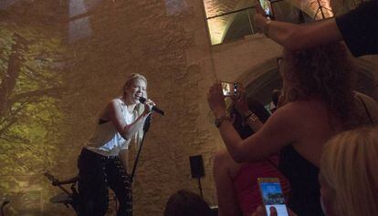 Shakira presenta su &uacute;ltimo trabajo en Barcelona.