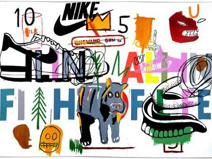 &#039;Ali enfermo luchando por la vida&#039; (1984), obra de Jean-Michel Basquiat de la colecci&oacute;n Bischofberger.