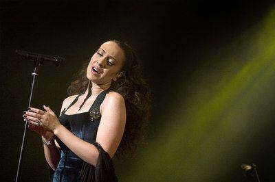 La cantante Mónica Naranjo, en un momento de su actuación en Madrid.