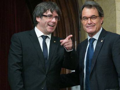 Carles Puigdemont y Artur Mas