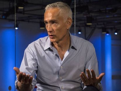 El periodista Jorge Ramos durante la entrevista.