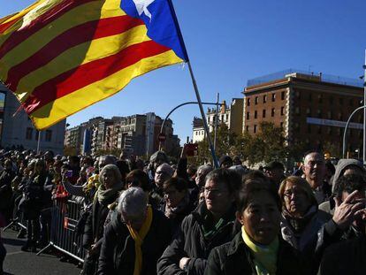 Manifestaci&oacute;n independentista en Barcelona este domingo. 