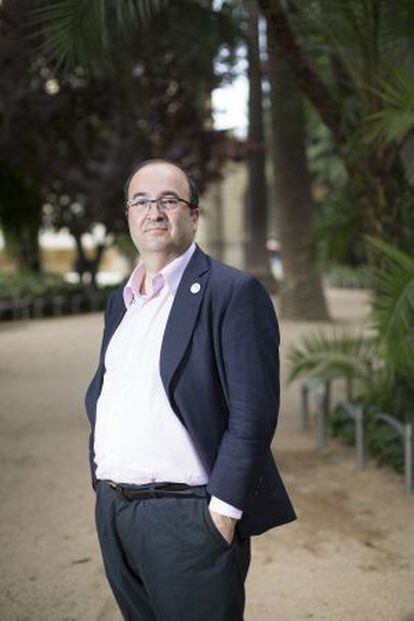 Miquel Iceta, ayer en los jardines del Palau Robert de Barcelona.