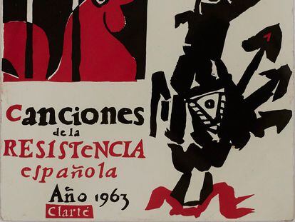 310122.- Portada del disco ‘Canciones de la resistencia española’ del año 1963. Centro Lucini de la Cancion de Autor, en Granada. Foto: Fermin Rodriguez