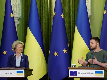 Ursula von der Leyen y Volodímir Zelenski, el pasado 11 de junio en Kiev.