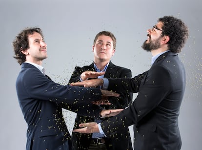 Carlos Díez, Pablo Gómez y Pablo Martínez, fundadores de Muon Systems.