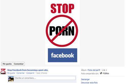 Páginas en Facebook contra las imágenes porno.