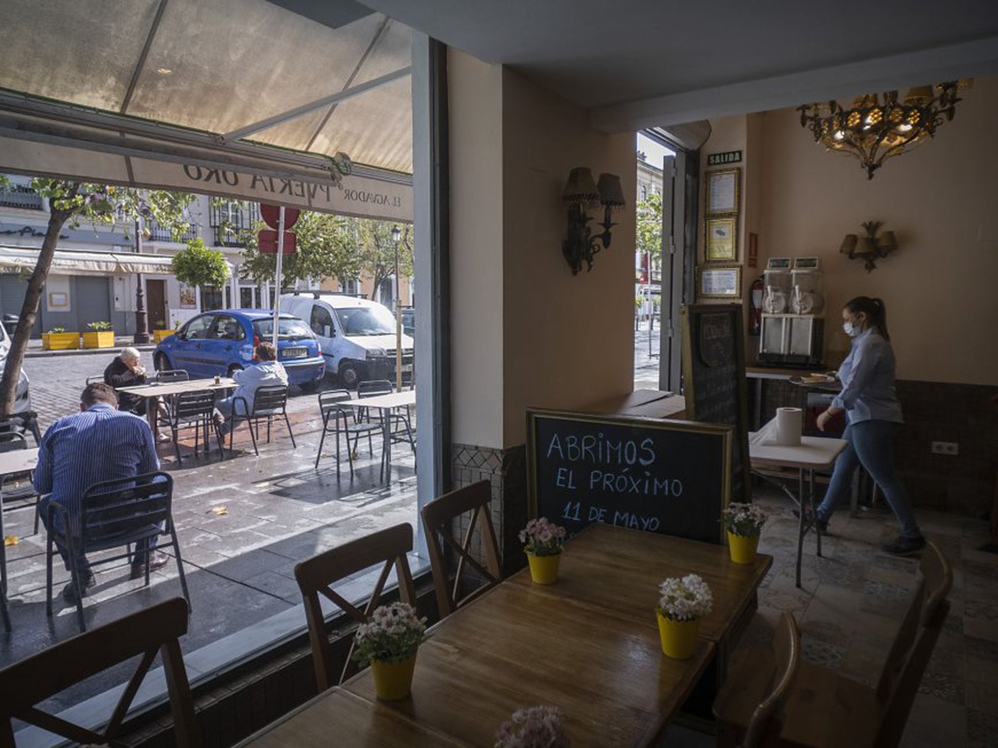 Mampara protectora para bares y cafeterías