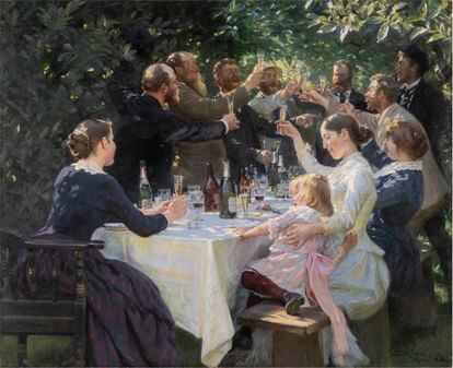 'Hip hip hurra!', pintado entre 1884 y 1888, del pintor noruegodanés Peder Severin Krøyer.