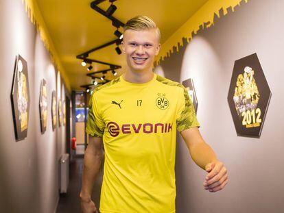 El delantero noruego del Borussia Dortmund, Erling Haaland.