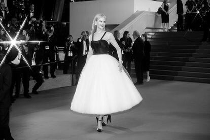 Nicole Kidman a su llegada al Festival de Cannes en 2017, de Calvin Klein.