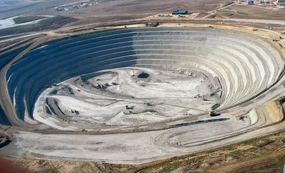 Vista aérea de la corta de la mina de Las Cruces, en una imagen de archivo.