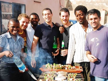 Una barbacoa a la africana.