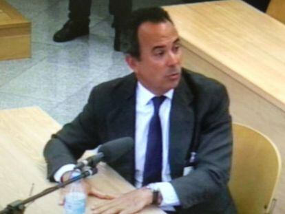 El exsubsecretario de Economía Miguel Temboury, en el juicio por el caso Bankia este miércoles. 